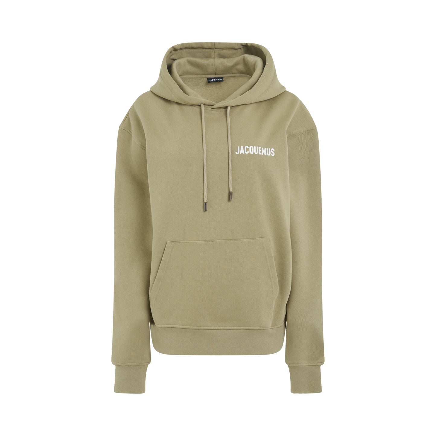 Embroidered Logo Hoodie in Light Khaki