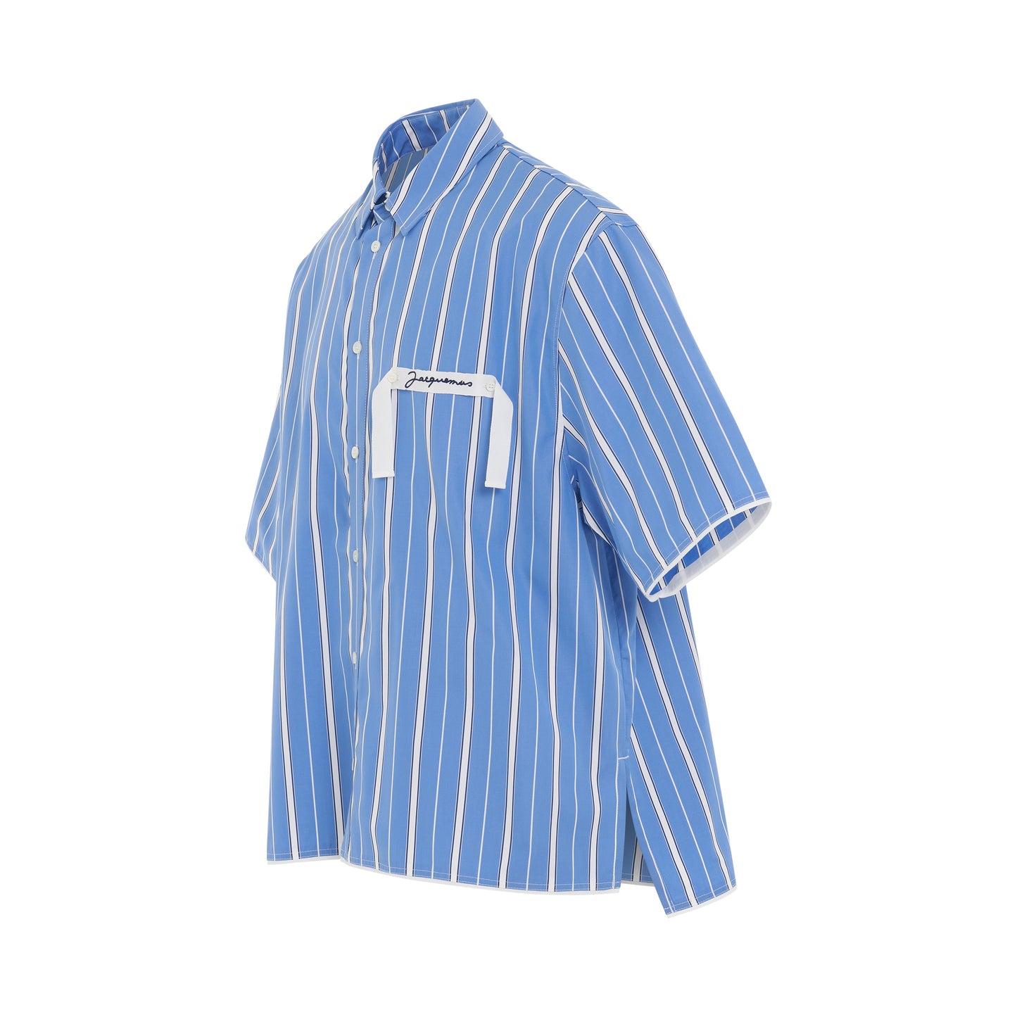 Cabri Short Sleeve Shirt in Blue Stripes