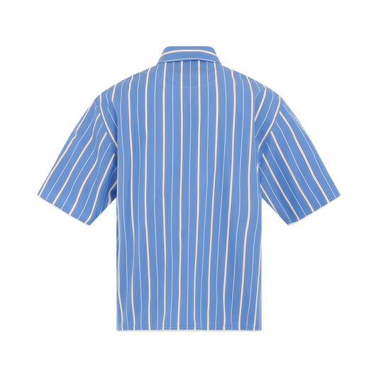 Cabri Short Sleeve Shirt in Blue Stripes