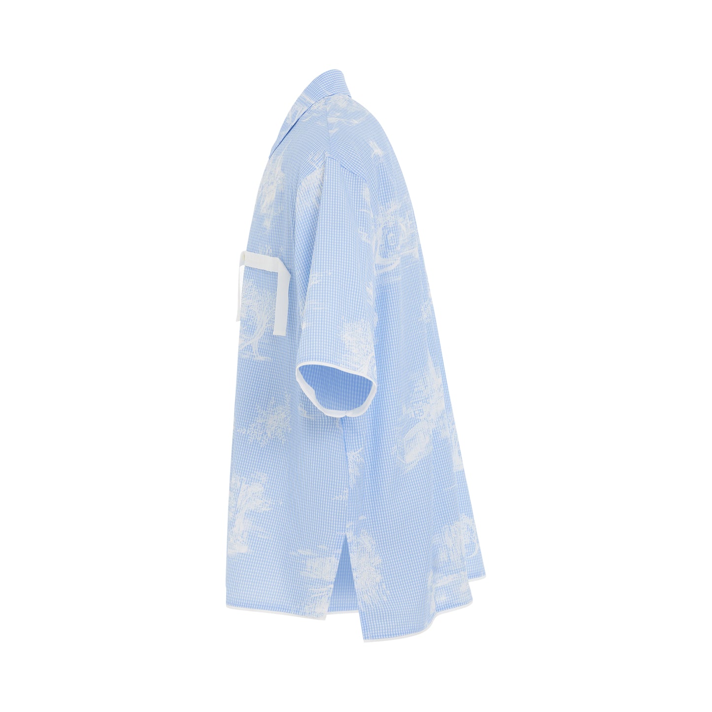 Cabri Short Sleeve Shirt in Blue Toile De Jouy Print