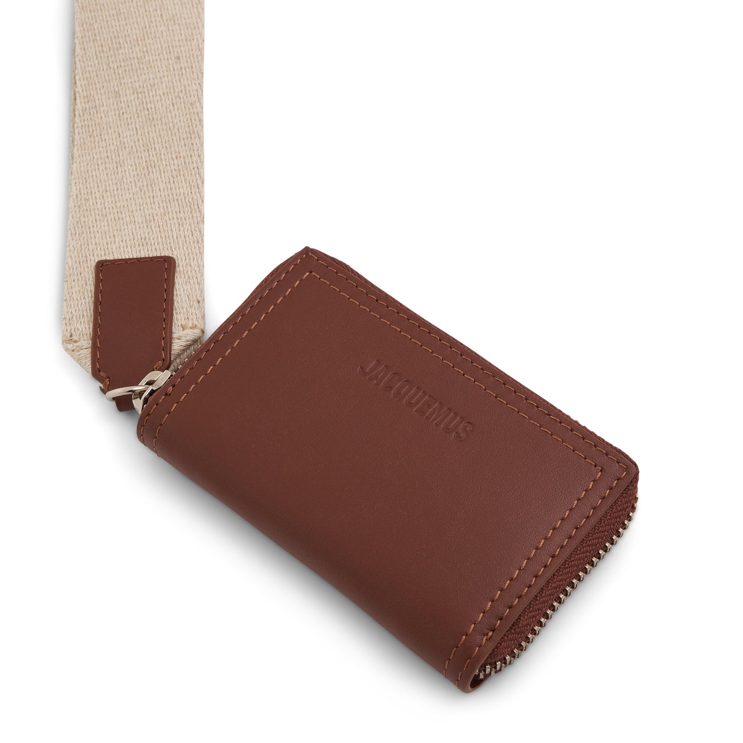 Le Porte Rectangle Lanyard Rectangle Wallet in Brown