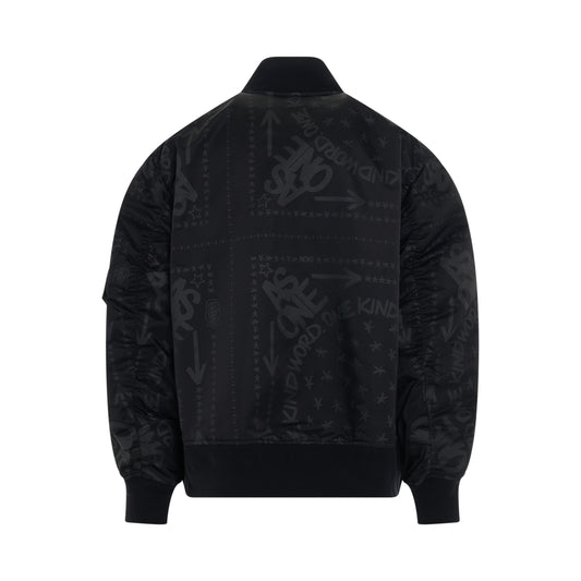 Eric Haze Bandana Print Blouson in Black