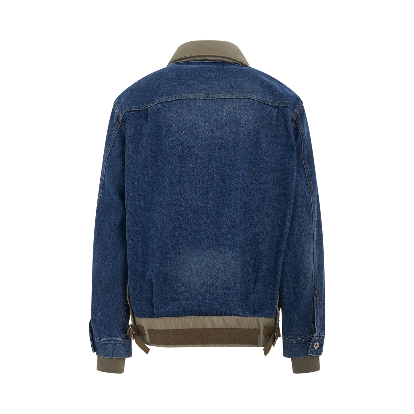 Denim x Nylon Twill Jacket in Blue