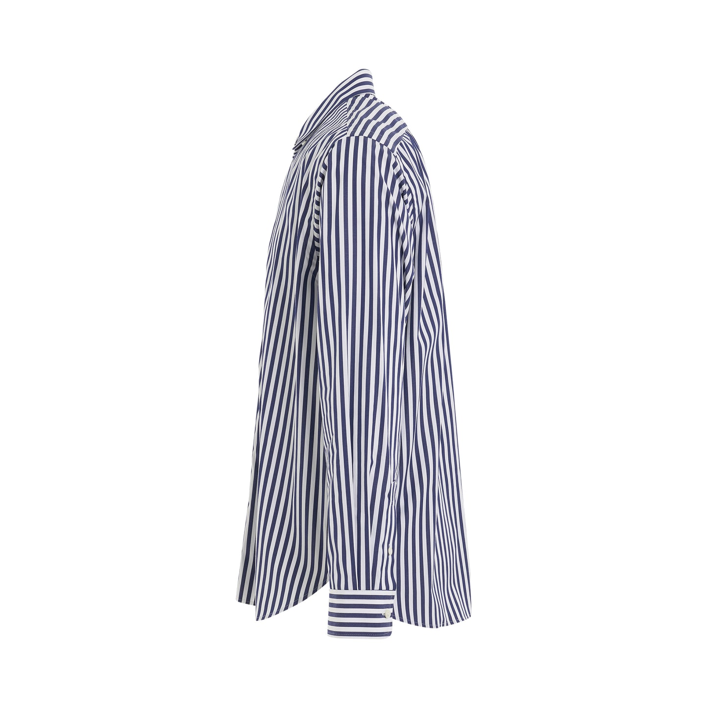 Cotton Poplin Long Sleeve Shirt in Stripe