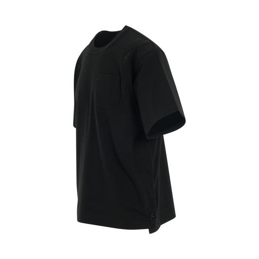 S Cotton Jersey T-Shirt in Black