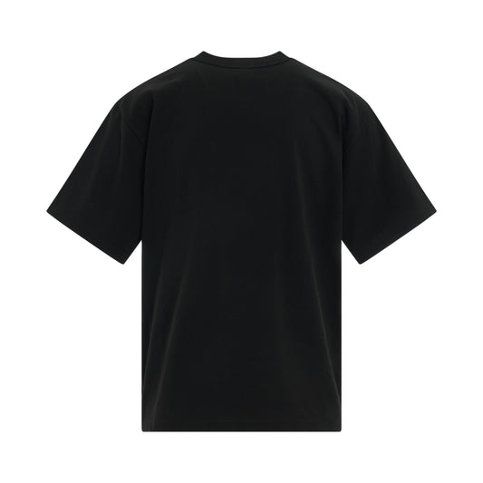 S Cotton Jersey T-Shirt in Black