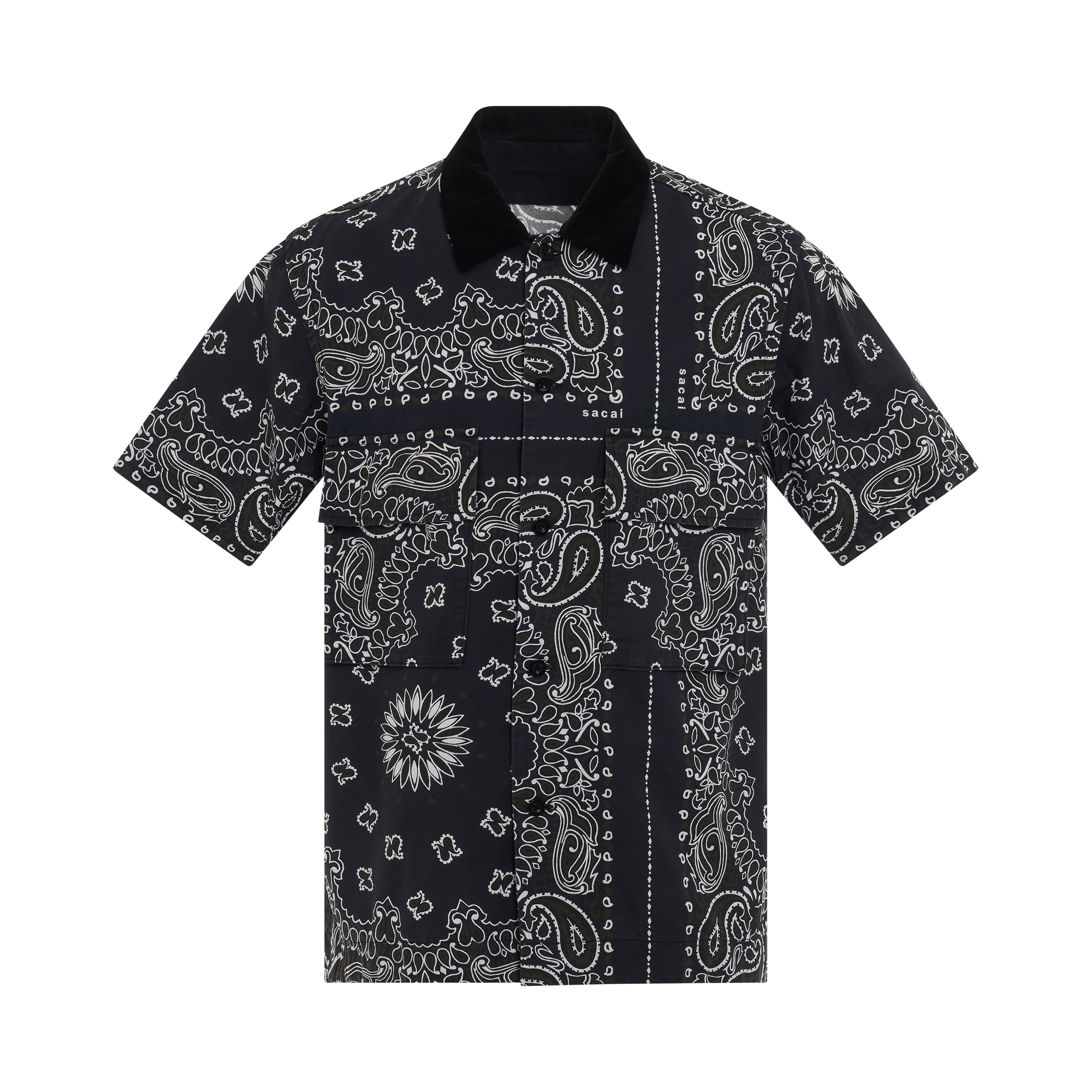 Bandana Print Shirt in Navy