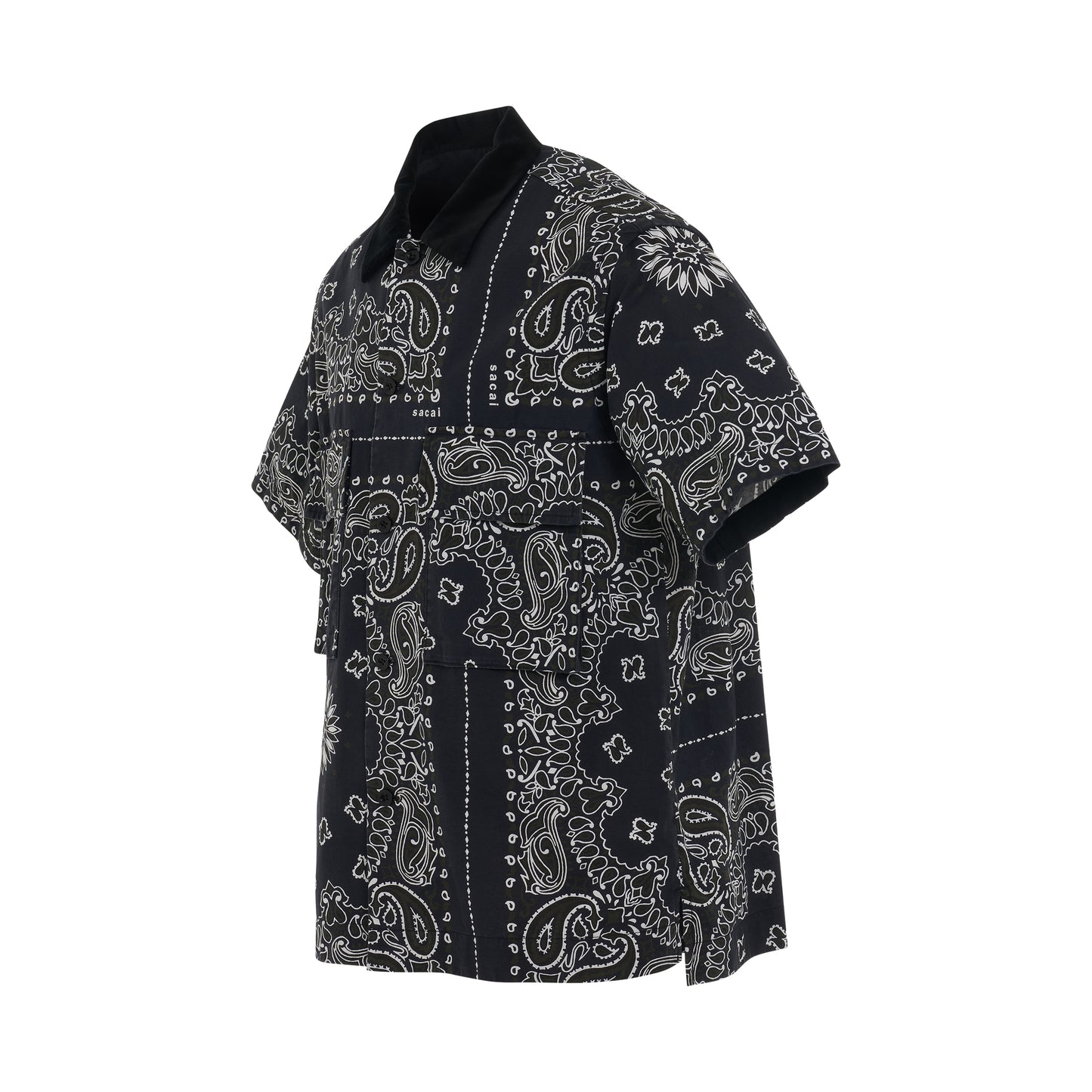 Bandana Print Shirt in Navy