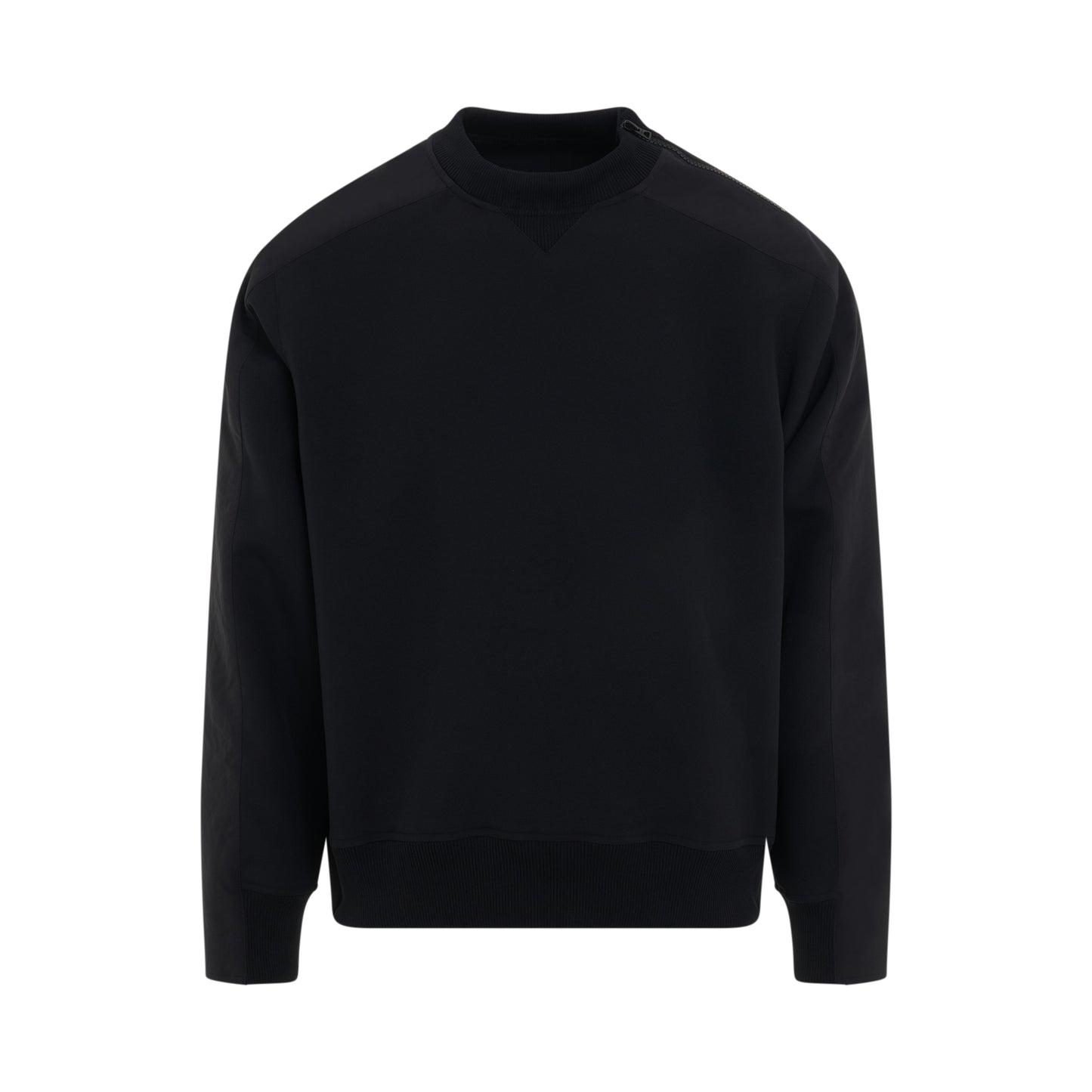 Technical Jersey Pullover in Black