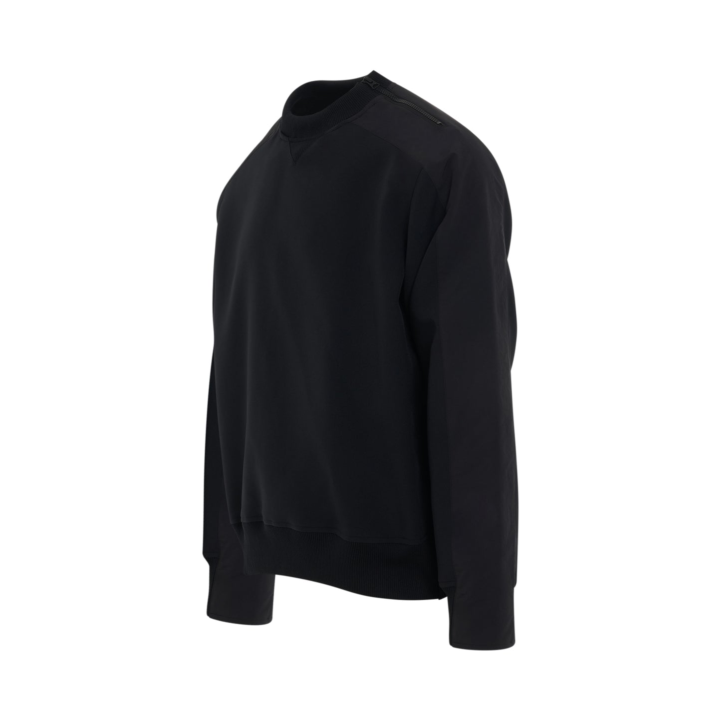 Technical Jersey Pullover in Black