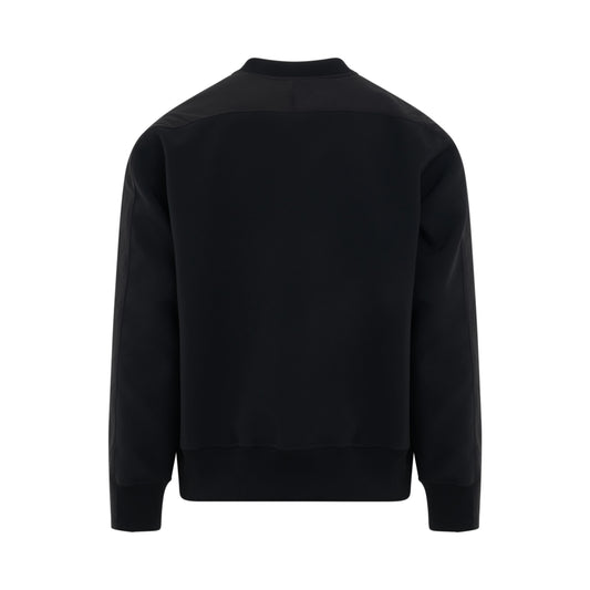 Technical Jersey Pullover in Black