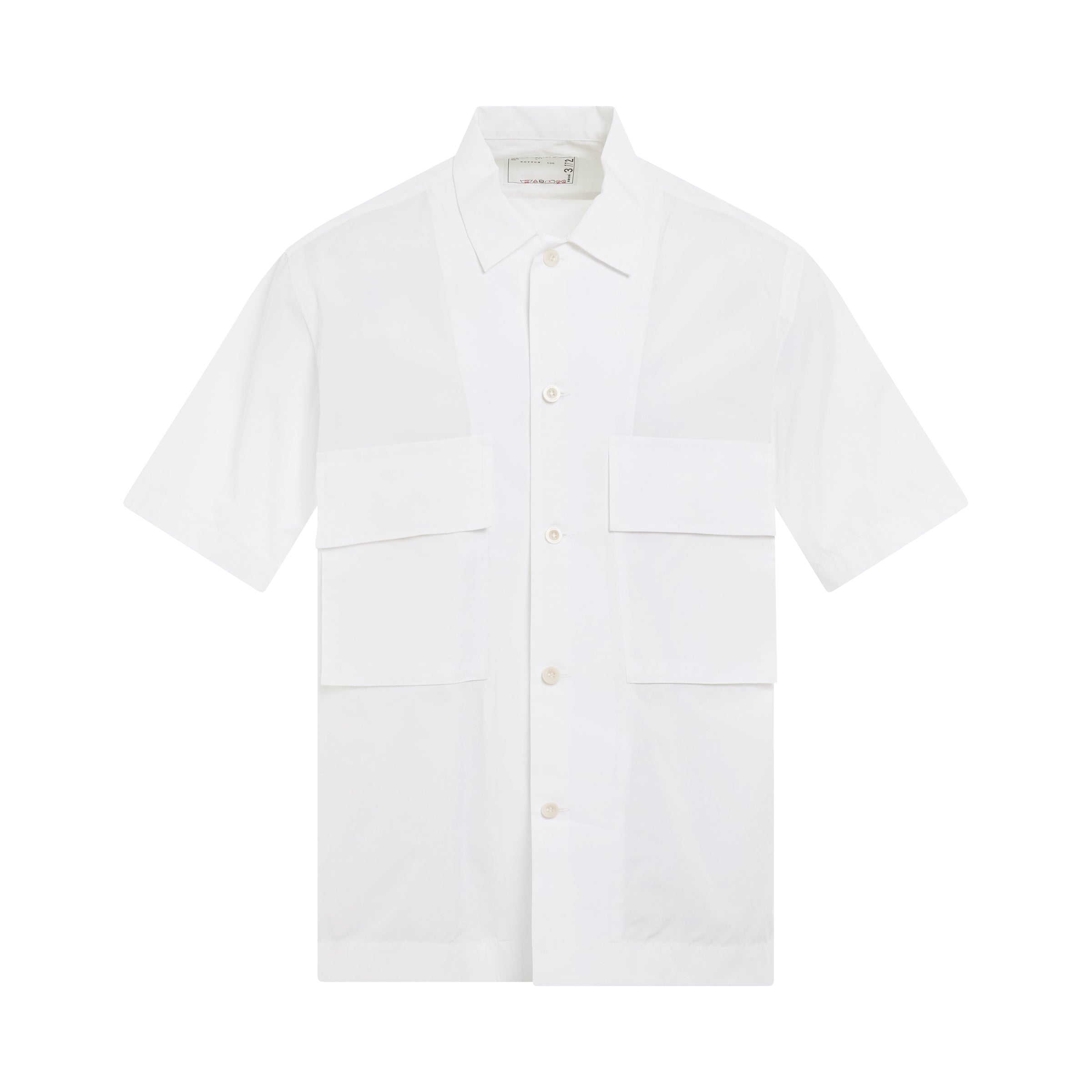 Thomas Mason Cotton Poplin Shirt in White