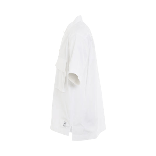 Thomas Mason Cotton Poplin Shirt in White