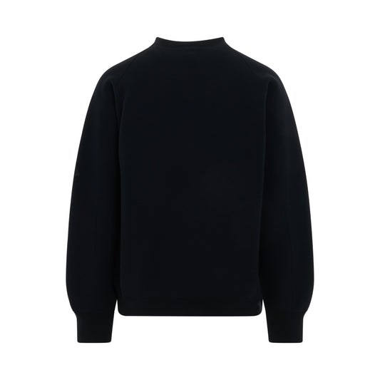 Sponge Sweat Zip Pullover in Black