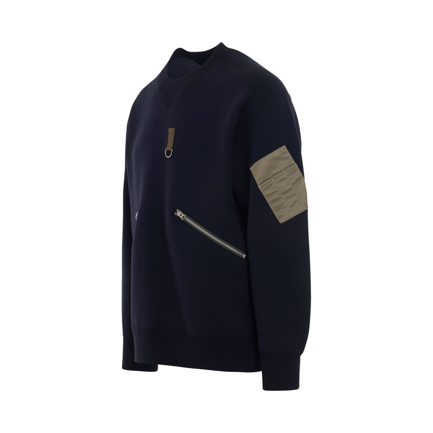 Sponge Sweat Zip Pullover in Navy