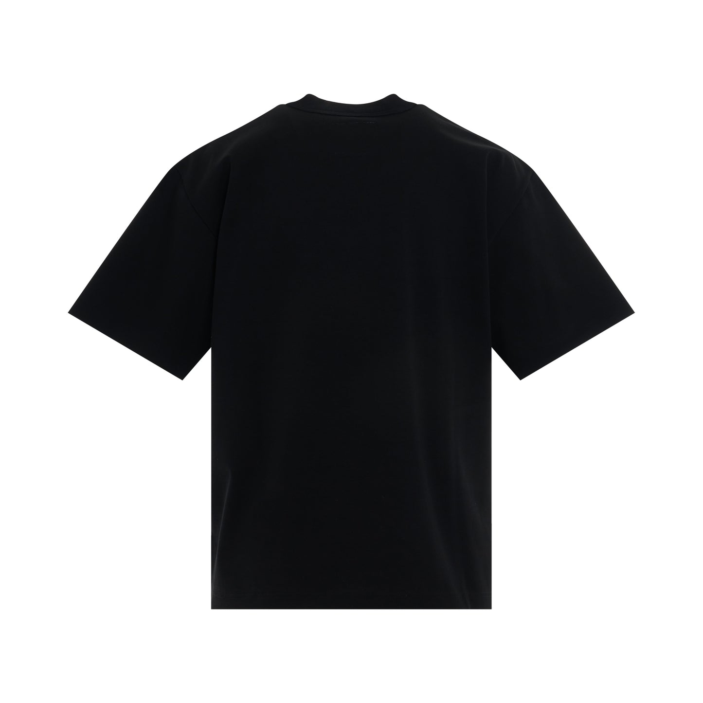 Cotton Jersey Zip T-Shirt in Black