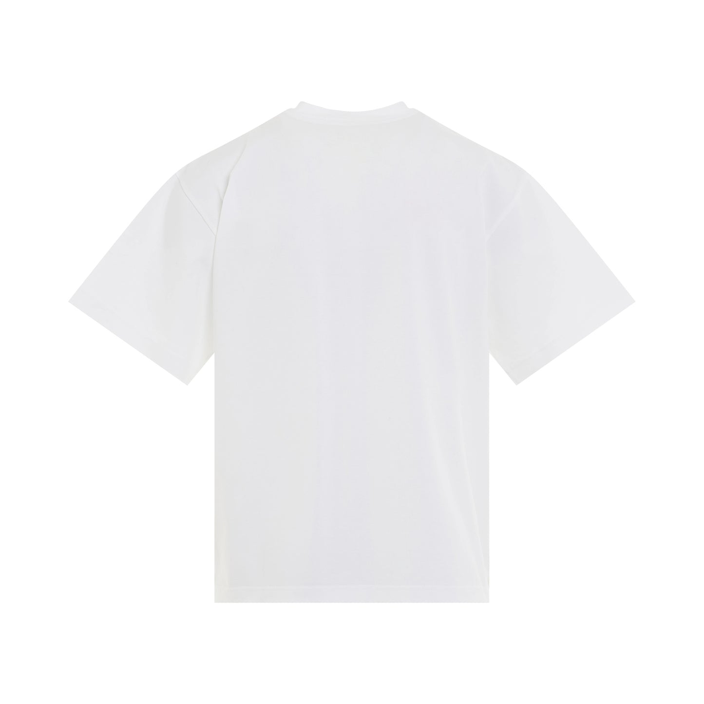 Cotton Jersey Zip T-Shirt in White