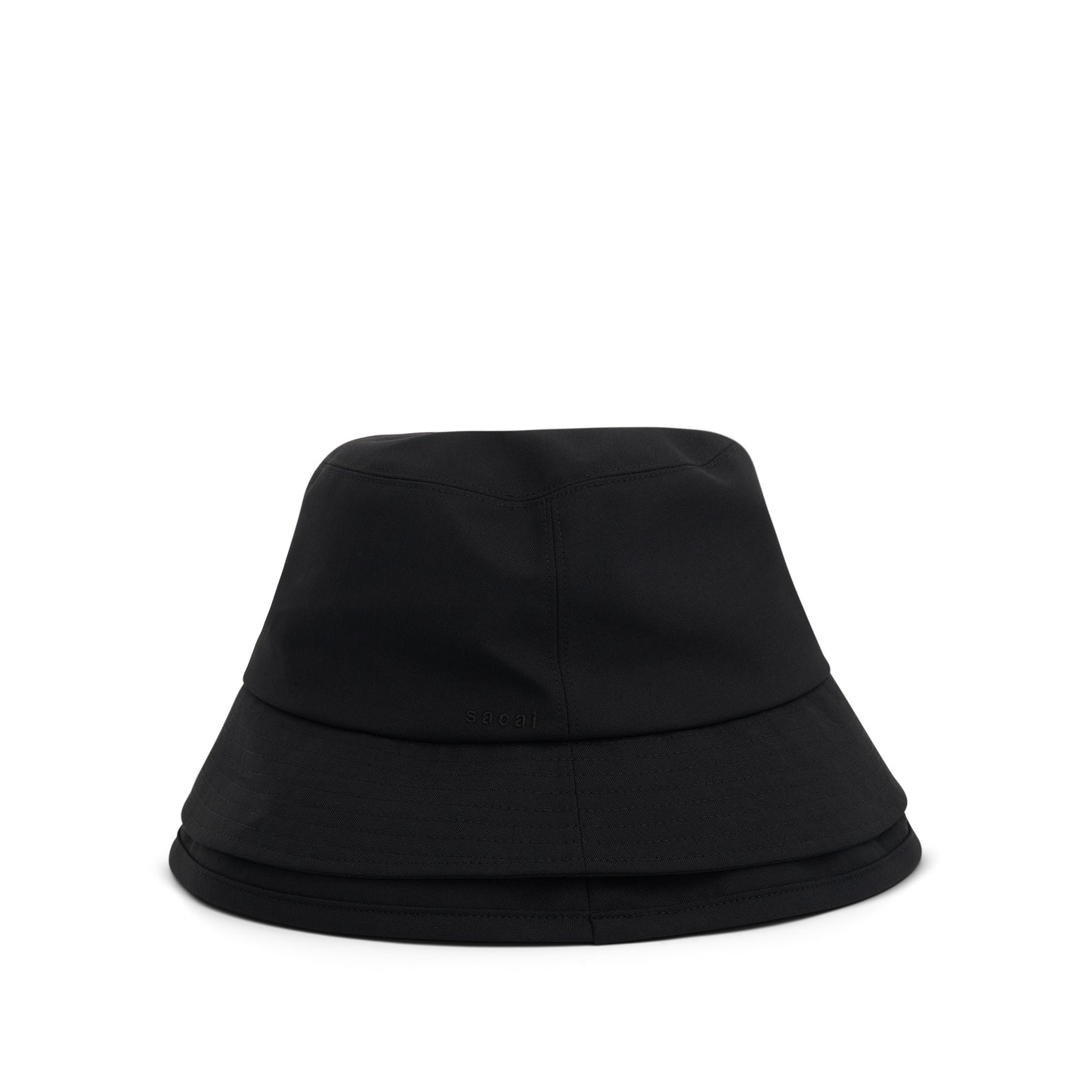 Double Brim Suiting Hat in Black