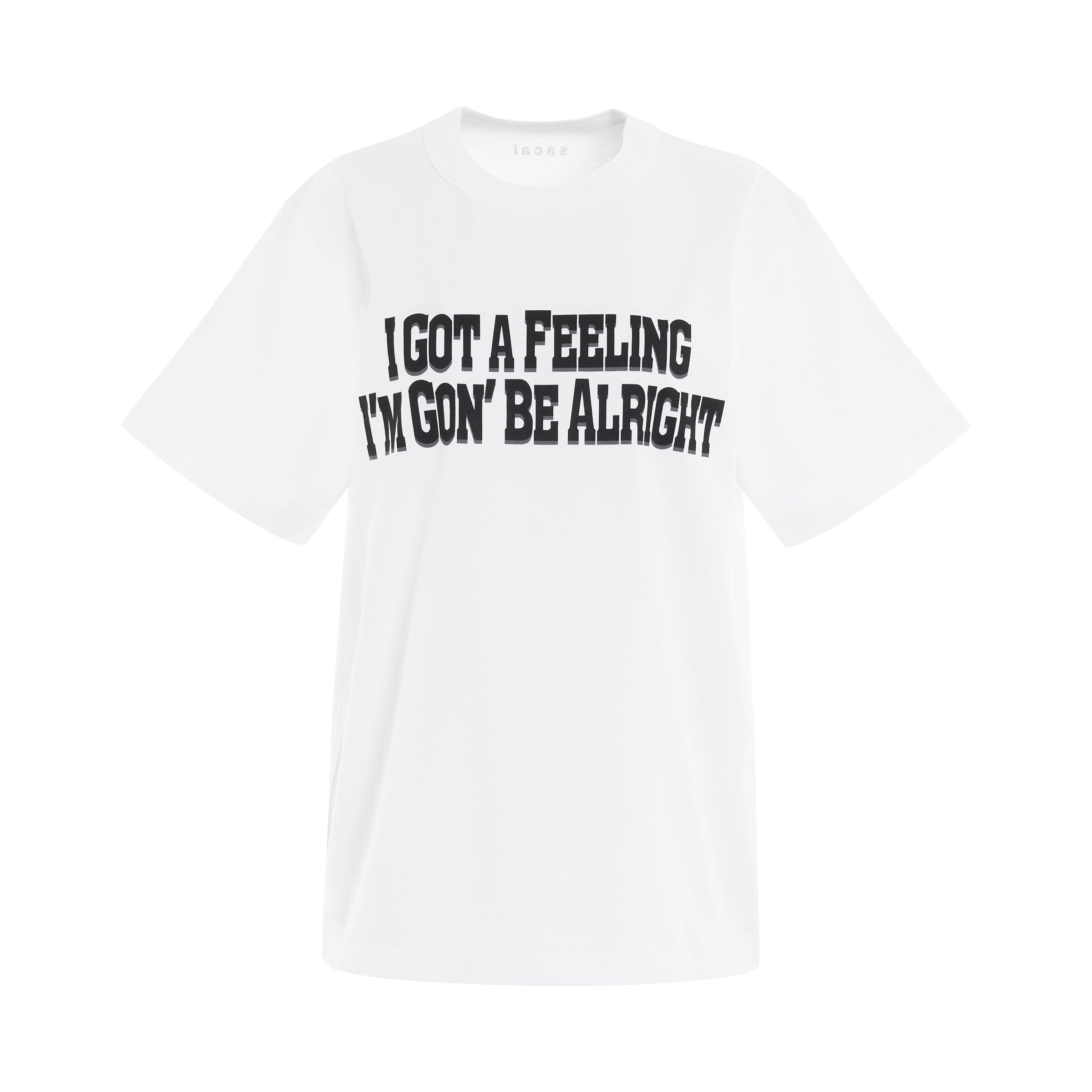 I Got A Feeling Print T-Shirt in White