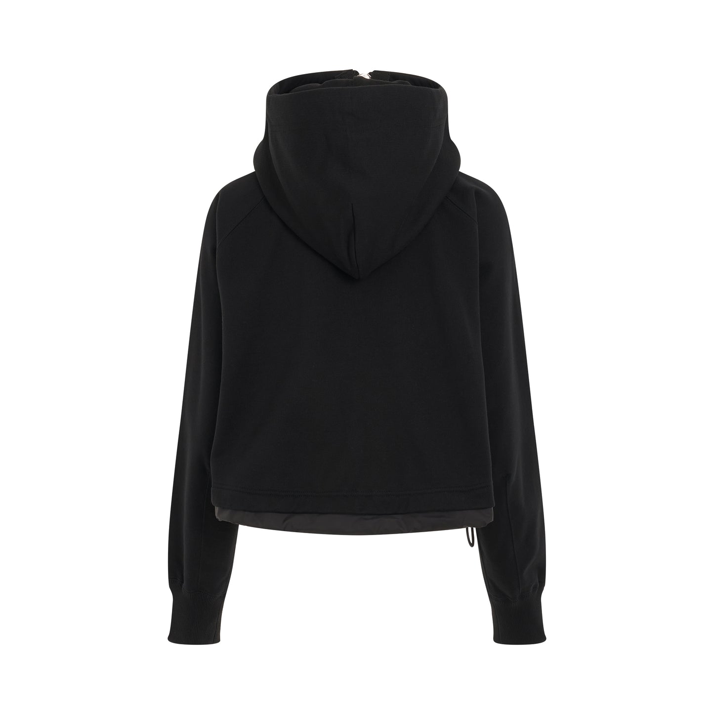 S Sweat Jersey Zip Up Hoodie in Black