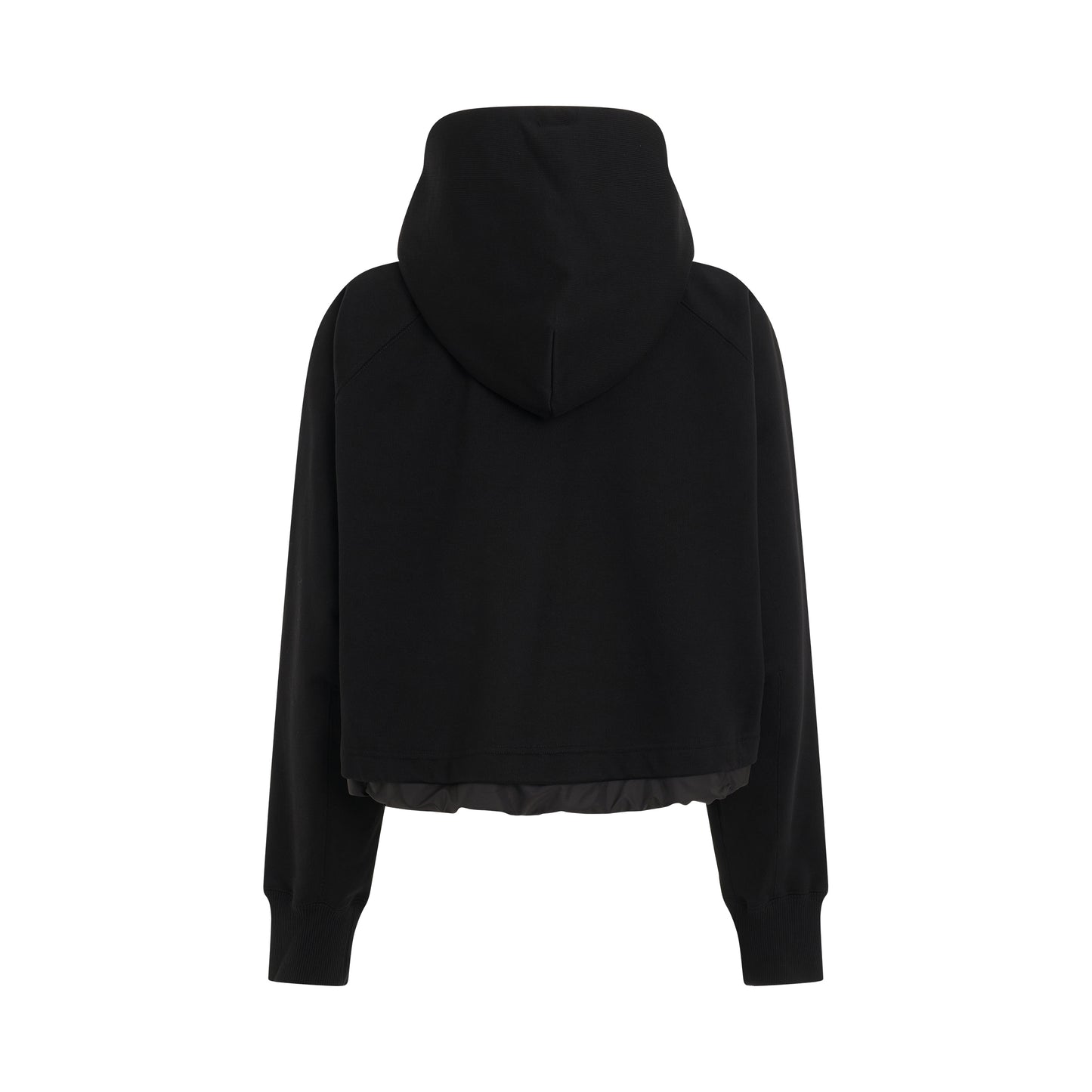 S Sweat Jersey Hoodie in Black