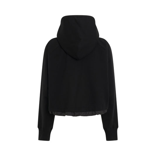 S Sweat Jersey Hoodie in Black