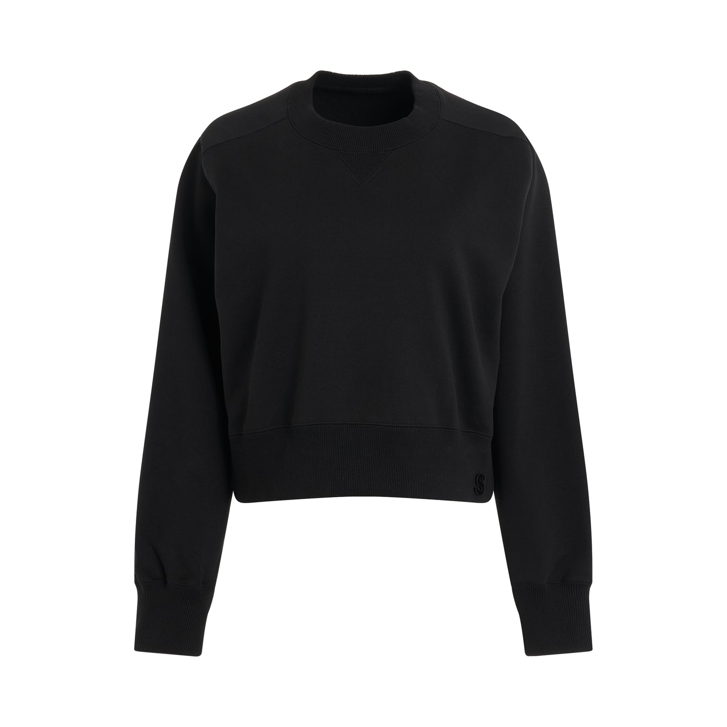 S Sweat Jersey Pullover in Black