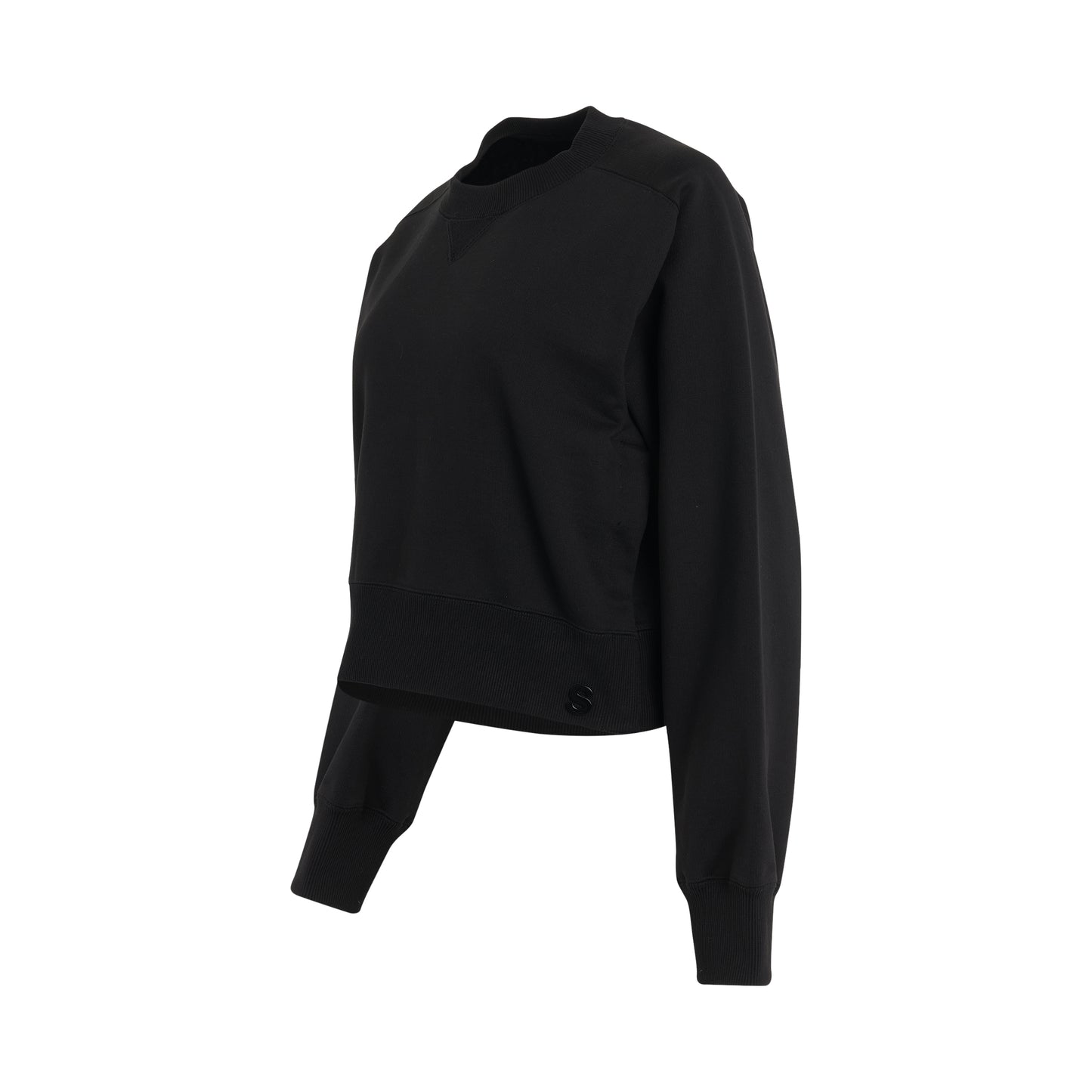 S Sweat Jersey Pullover in Black