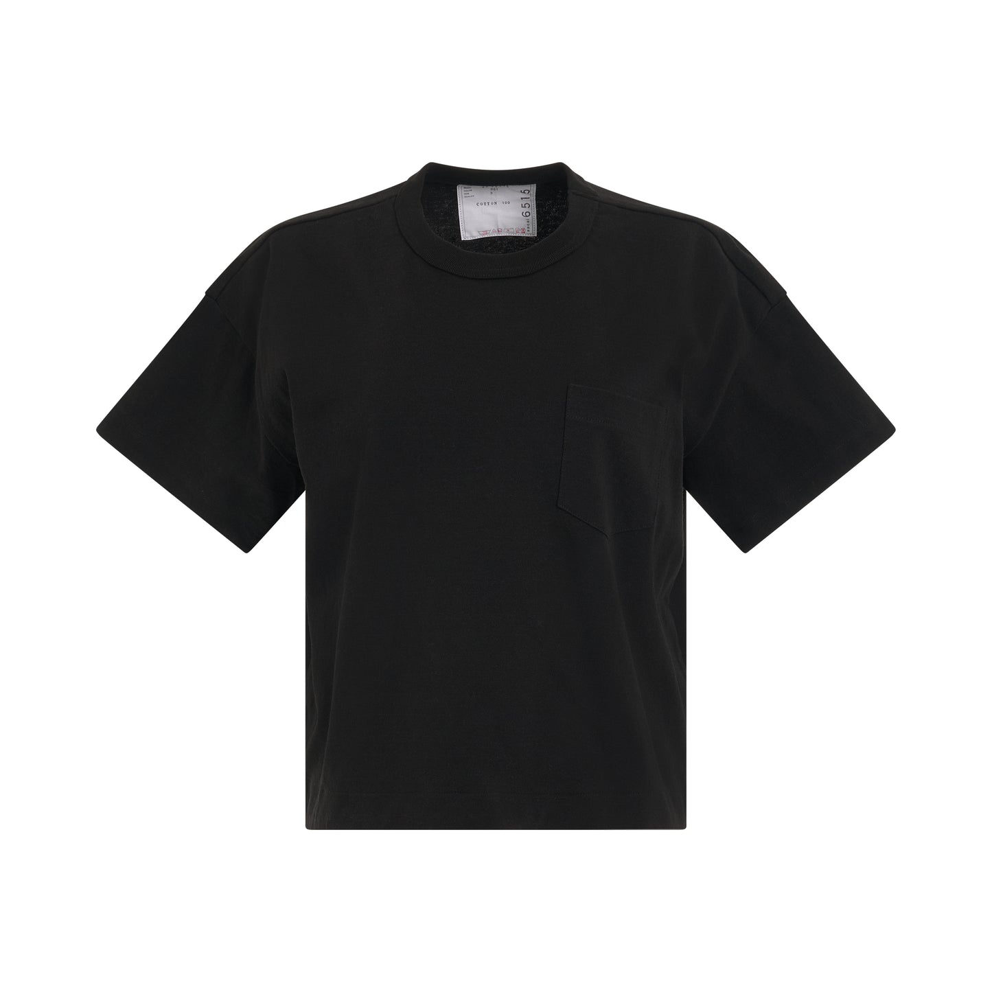 S Cotton Jersey T-Shirt with Pocket in Black