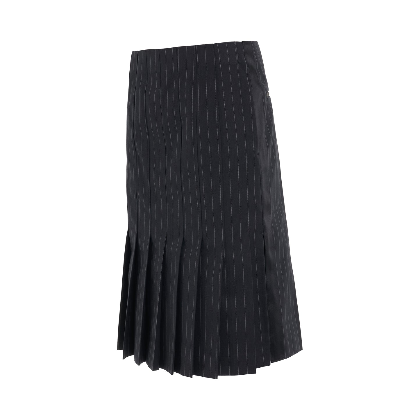 Chalk Stripe Skirt in Navy