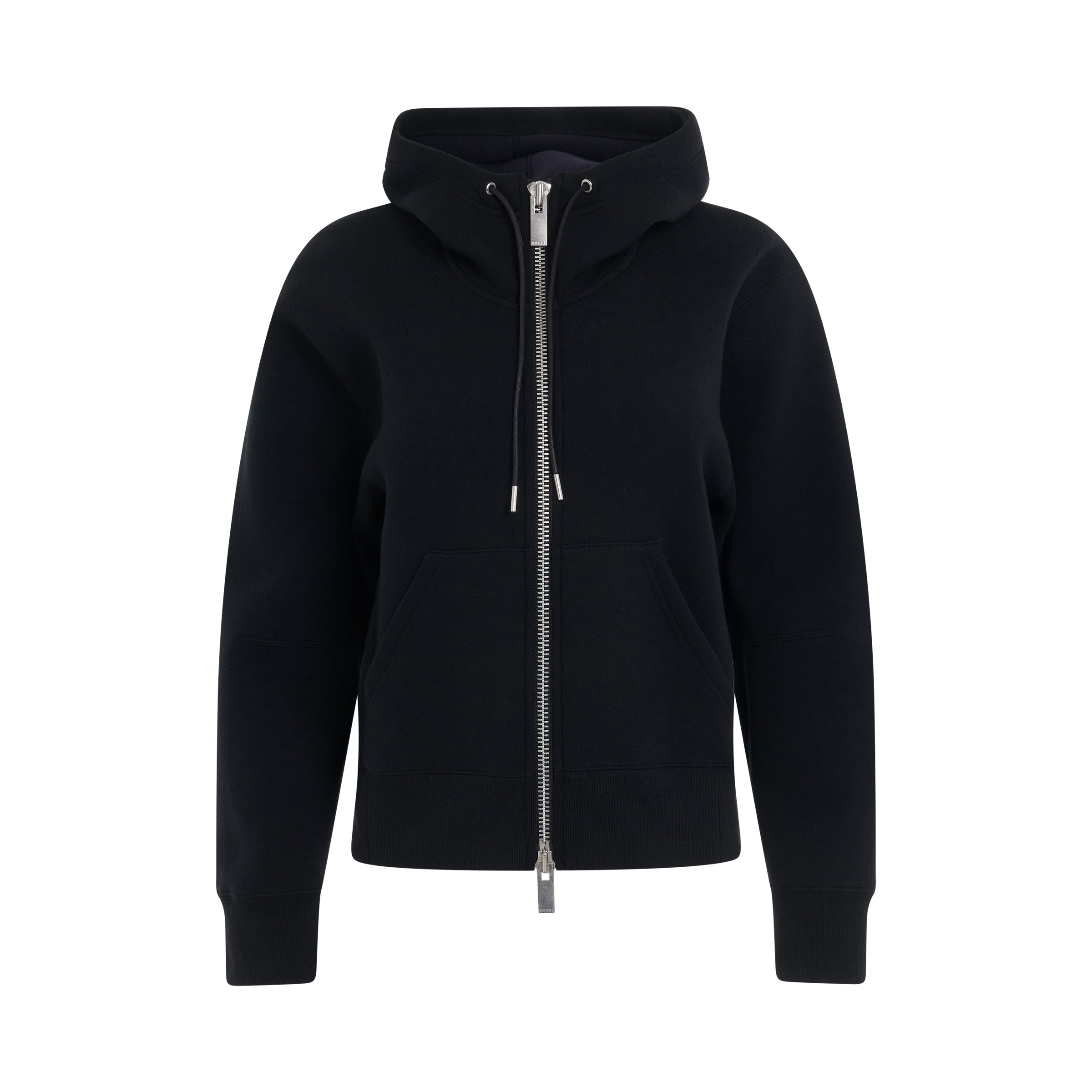 Sponge Sweat Zip Hoodie in Black