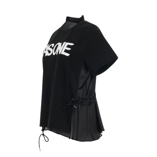 Eric Haze T-Shirt with Drawstring in Black