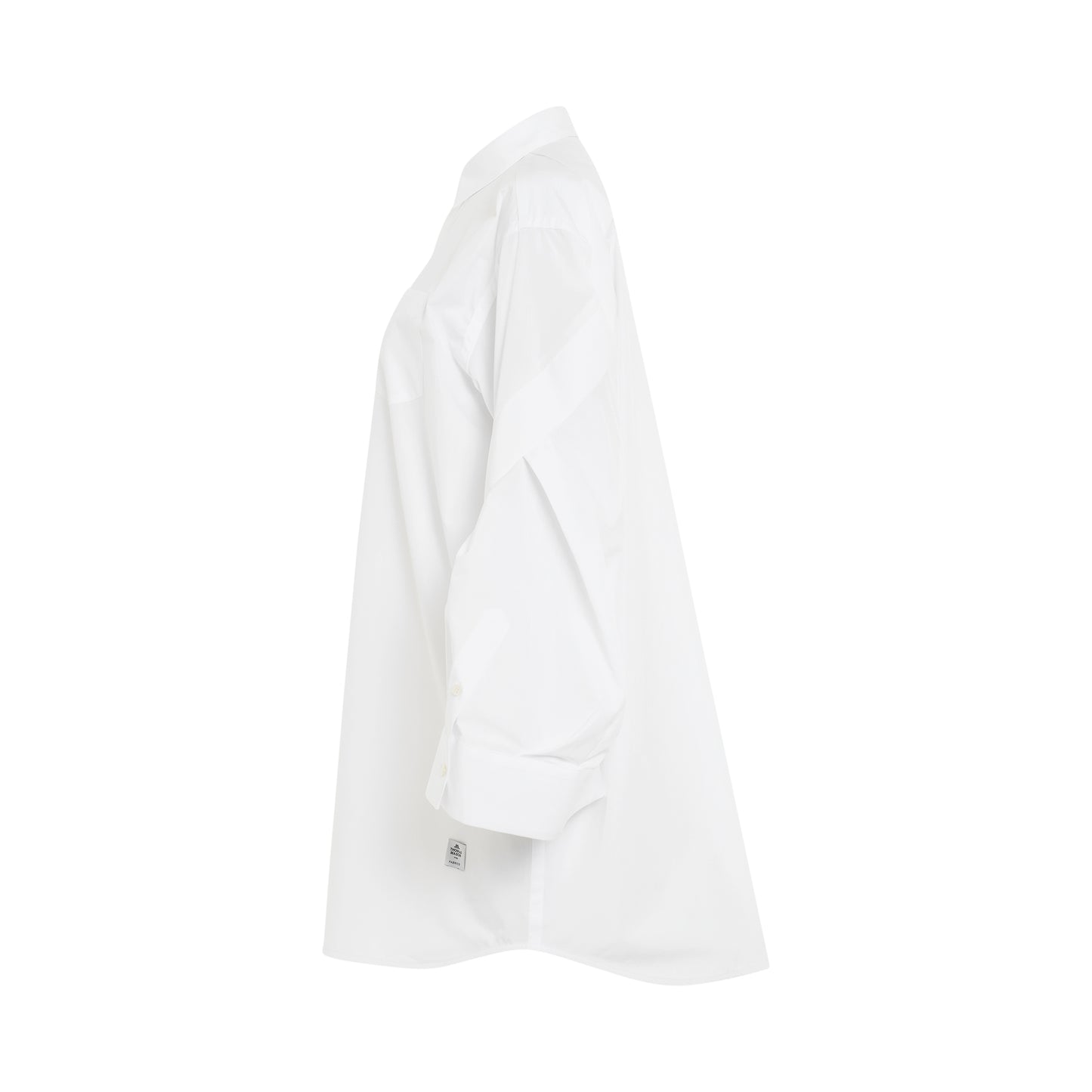Thomas Mason Cotton Poplin Dress in Off White