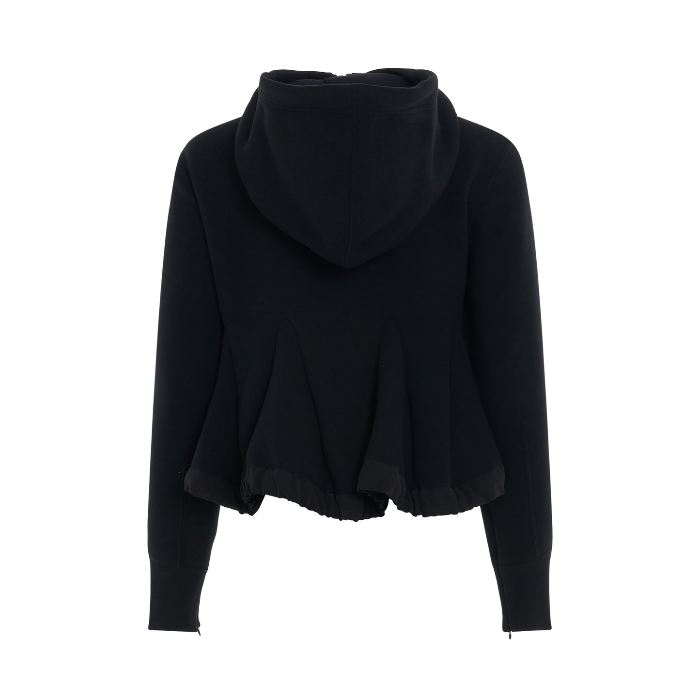 Sponge Sweat Short Zip Up Hoodie in Black