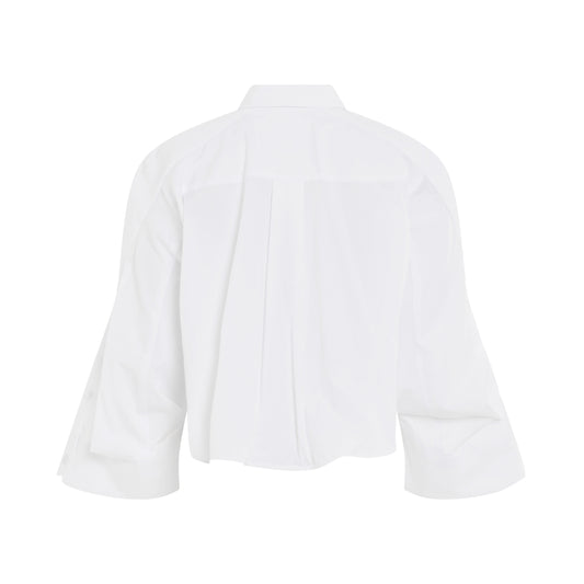 Thomas Mason Cotton Poplin Shirt in Off White