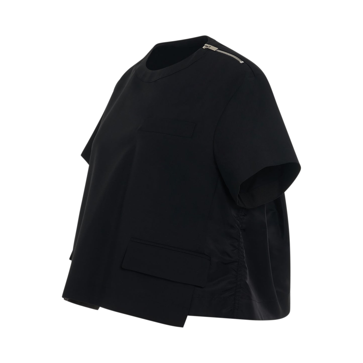 Suiting Mix Pullover in Black