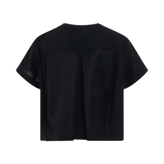 Suiting Mix Pullover in Black