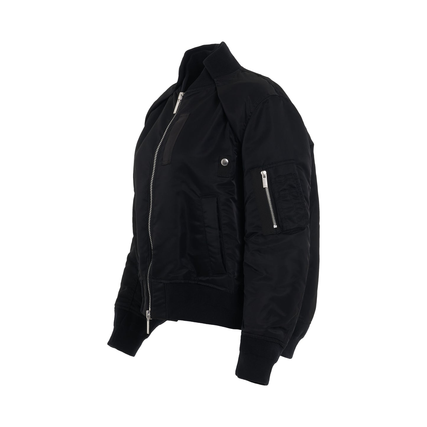 Nylon Twill Jacket in Black