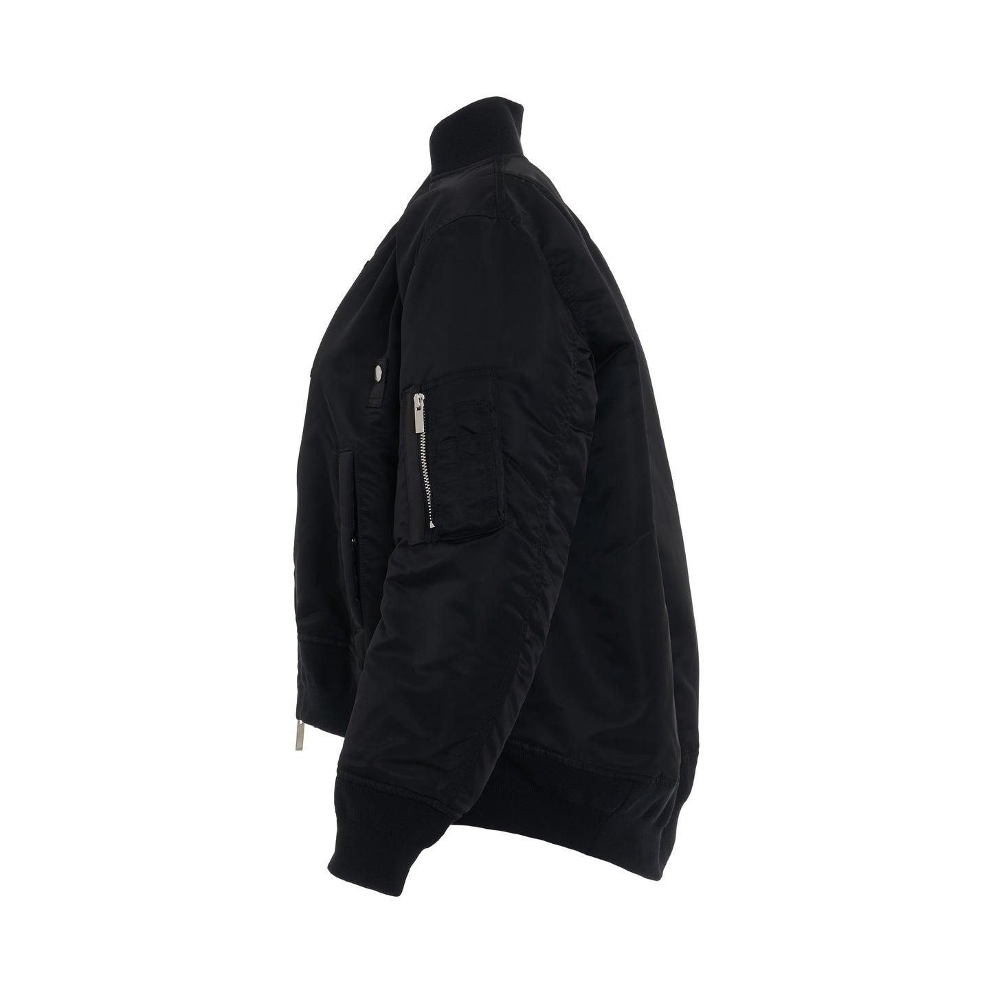 Nylon Twill Jacket in Black