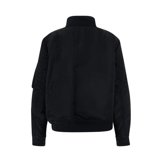 Nylon Twill Jacket in Black