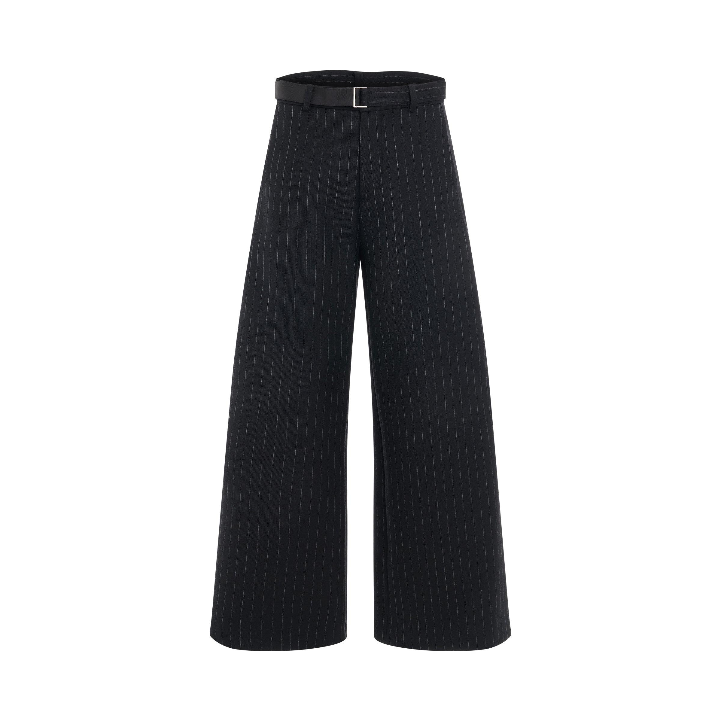 sacai chalk stripe bonding pants in black sold out sold out sale earn ...