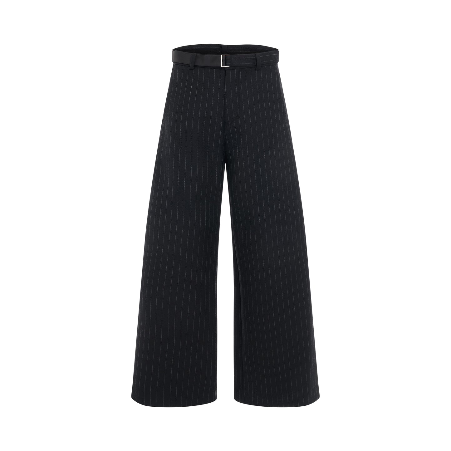 Chalk Stripe Bonding Pants in Black