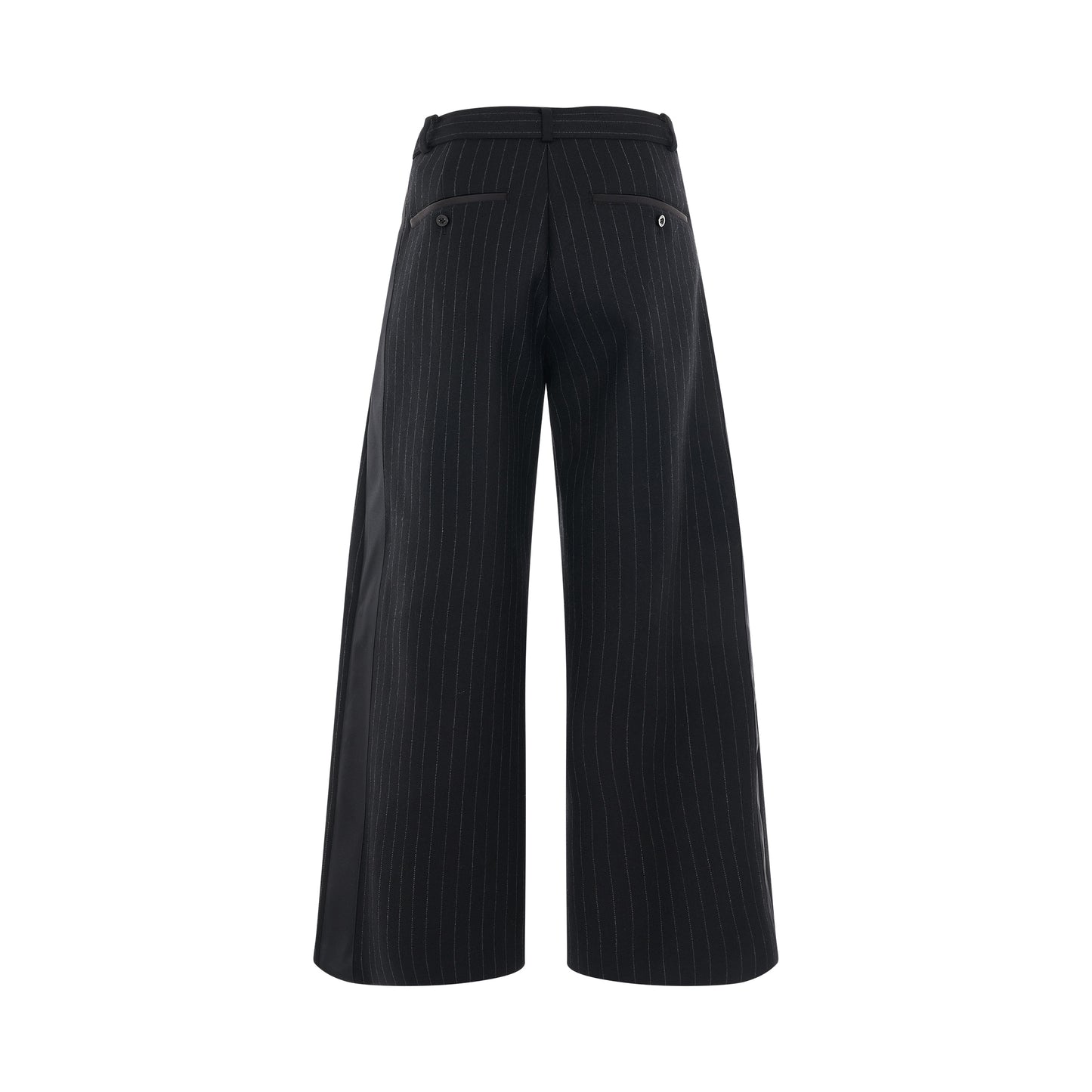 Chalk Stripe Bonding Pants in Black