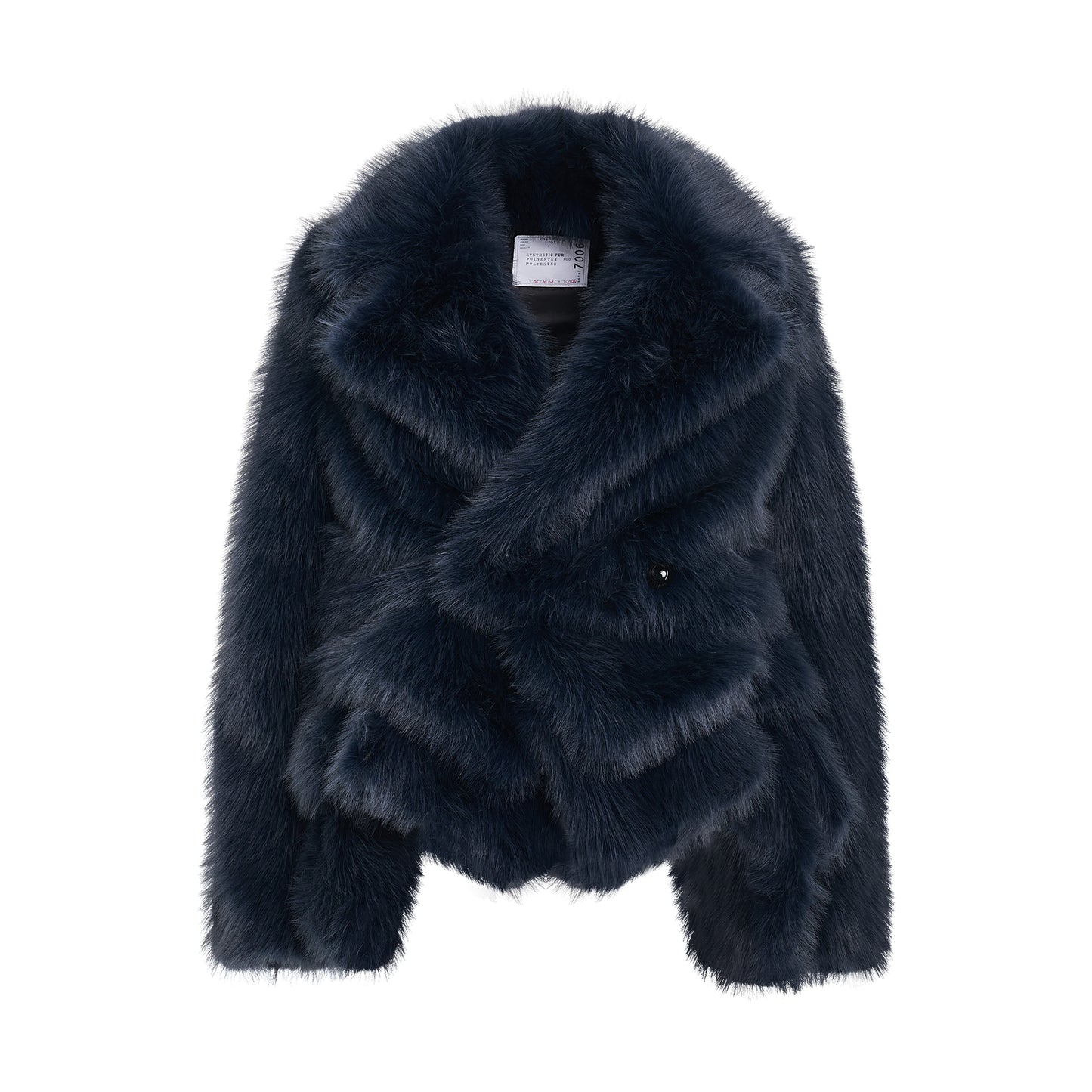 Faux Fur Blouson in Navy