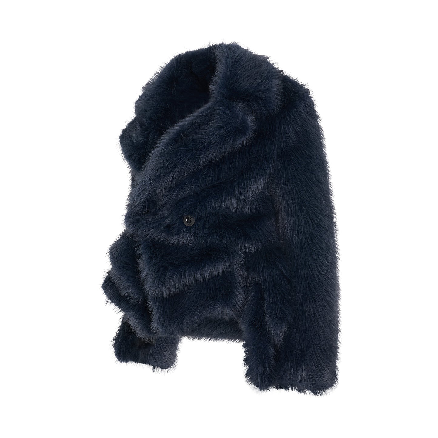 Faux Fur Blouson in Navy