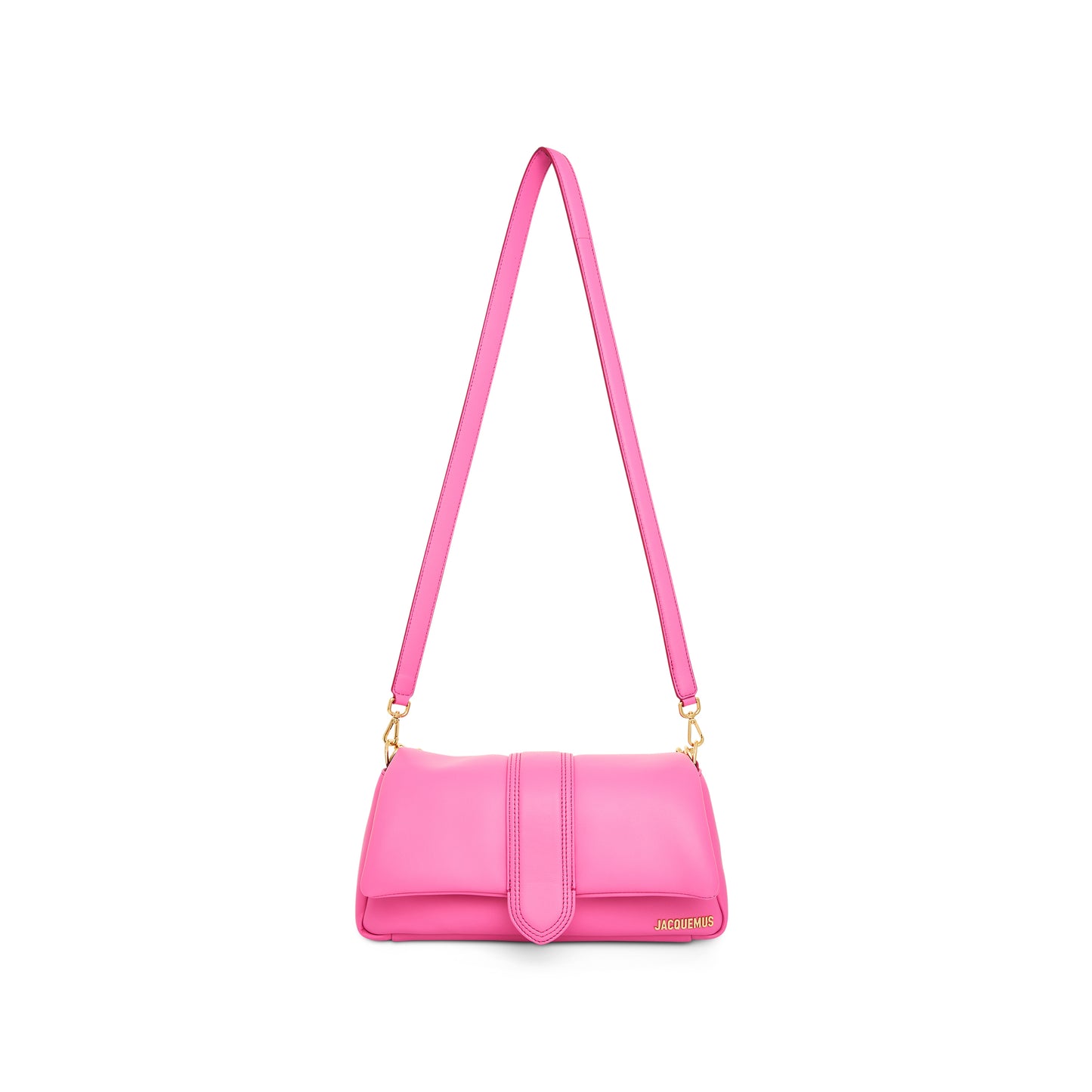Le Bambimou Leather Bag in Neon Pink
