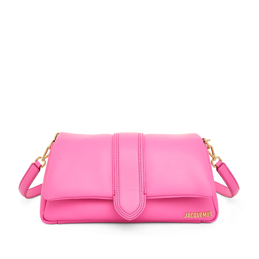 Le Bambimou Leather Bag in Neon Pink