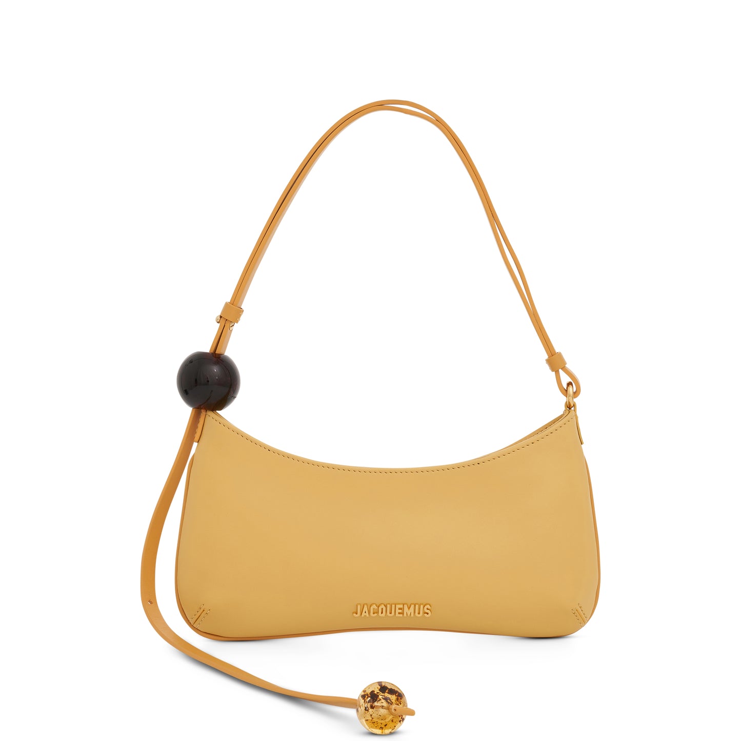 Le Bisou Perle Leather Bag in Dust Yellow