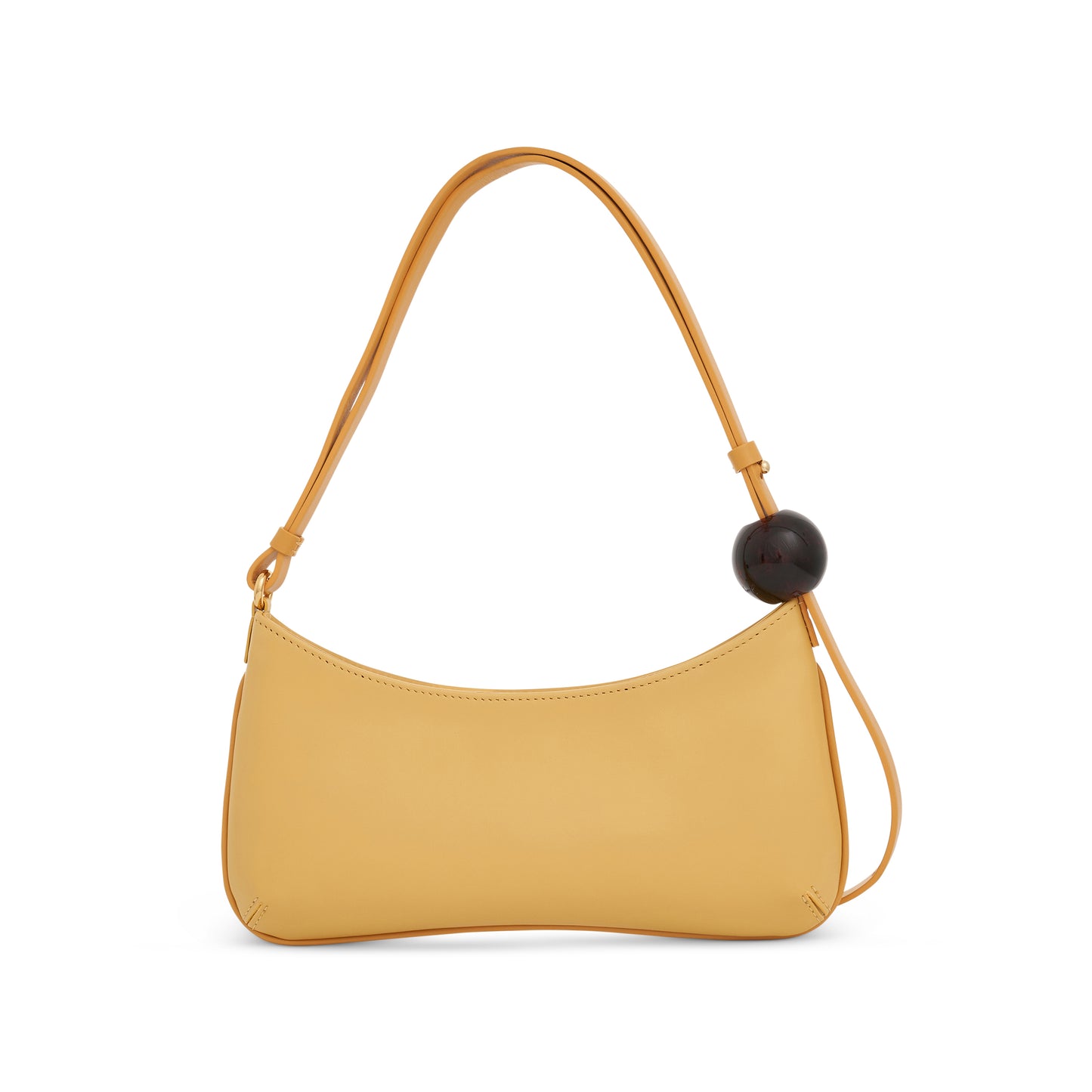 Le Bisou Perle Leather Bag in Dust Yellow