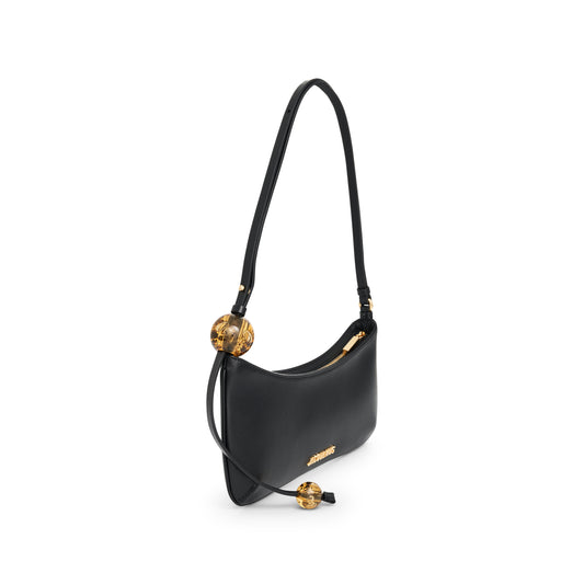 Le Bisou Perle Leather Bag in Black